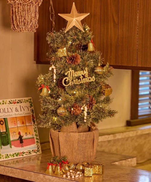 2025Xmas】LED付きクリスマスツリー70cm（インテリア雑貨）｜niko and