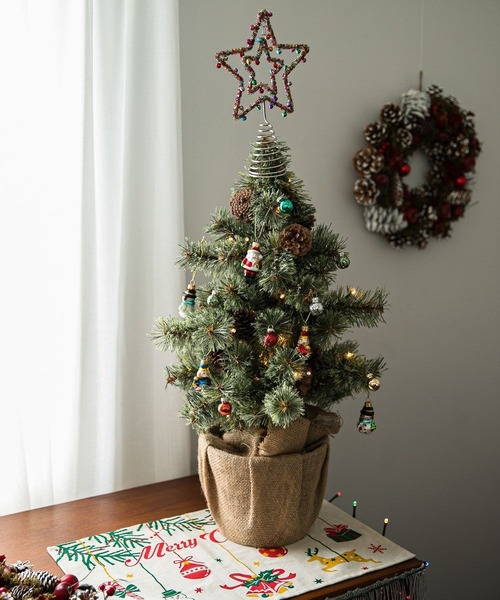 2025Xmas】LED付きクリスマスツリー70cm（インテリア雑貨）｜niko and