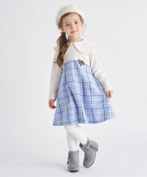 apres les cours（アプレレクール）の「パールシャギーベレー（ハンチング/ベレー帽・キッズ・グレー/アイボリー・54/58）」の6枚目の写真