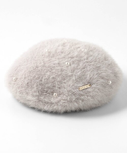 apres les cours（アプレレクール）の「パールシャギーベレー（ハンチング/ベレー帽・キッズ・グレー/アイボリー・54/58）」の10枚目の写真