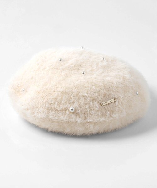 apres les cours（アプレレクール）の「パールシャギーベレー（ハンチング/ベレー帽・キッズ・グレー/アイボリー・54/58）」の11枚目の写真