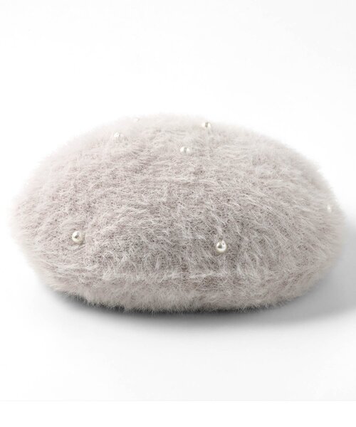 apres les cours（アプレレクール）の「パールシャギーベレー（ハンチング/ベレー帽・キッズ・グレー/アイボリー・54/58）」の12枚目の写真