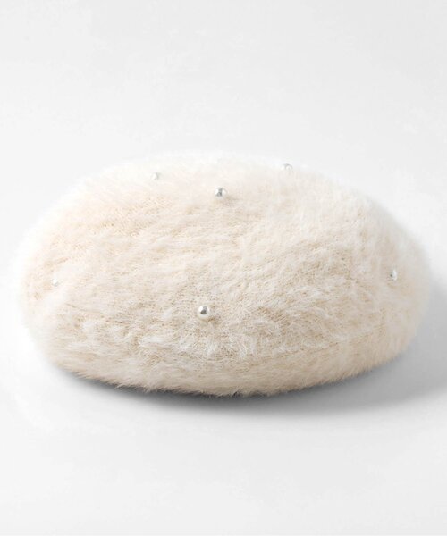 apres les cours（アプレレクール）の「パールシャギーベレー（ハンチング/ベレー帽・キッズ・グレー/アイボリー・54/58）」の13枚目の写真