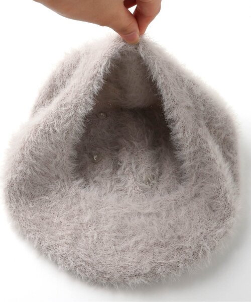 apres les cours（アプレレクール）の「パールシャギーベレー（ハンチング/ベレー帽・キッズ・グレー/アイボリー・54/58）」の17枚目の写真