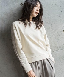 MAYSON GREY | 【WEB限定】裏毛×ニット前後ドッキングプルオーバー≪手洗い可能≫(Tシャツ/カットソー)