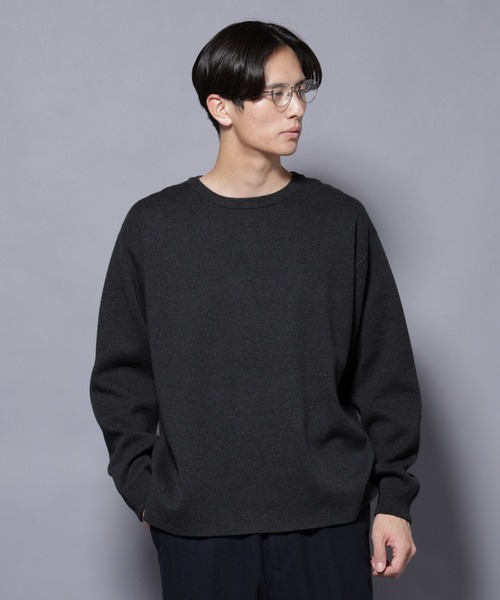 ミラノリブ ワイドクルーネックニット（ニット/セーター）｜NANO