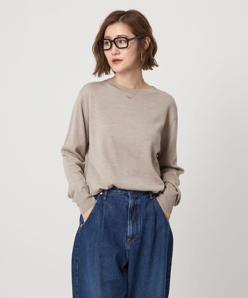 conte＞ハイゲージ クルーネックニット（ニット/セーター）｜conte