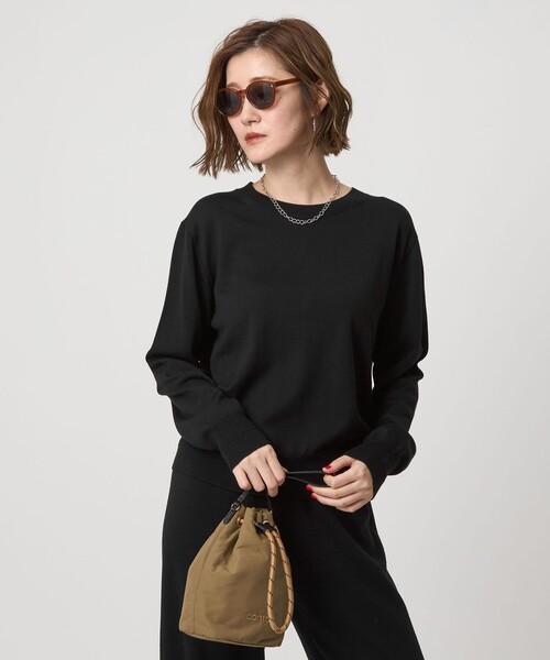 conte＞ハイゲージ クルーネックニット（ニット/セーター）｜conte