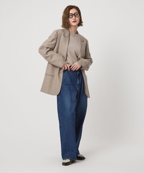 conte（コンテ）の「＜conte＞ハイゲージ  クルーネックニット（ニット/セーター・レディース・ブラック/ベージュ/ワイン/ネイビー・FREE）」の11枚目の写真