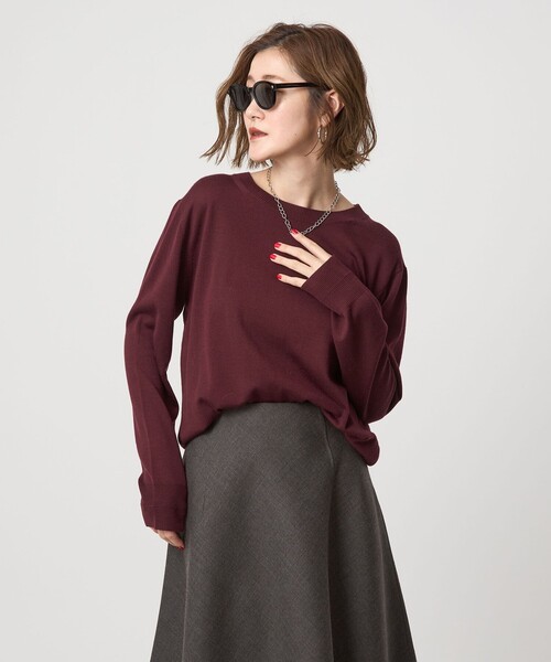 ENFOLD コレクションライン 袖コンシャスニット ENFOLD(エンフォルド) デザインニット グレー サイズ 38｜【公式