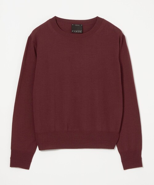 conte＞ハイゲージ クルーネックニット（ニット/セーター）｜conte