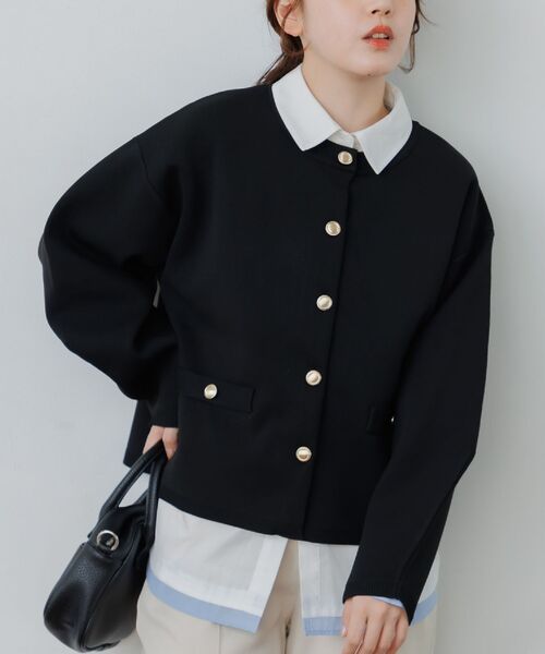 RETRO GIRL(レトロガール)の「金ボタンポリカーデ(カーディガン/ボレロ・レディース・レッド/ブラック/ナチュラル・FREE)」の2枚目の写真