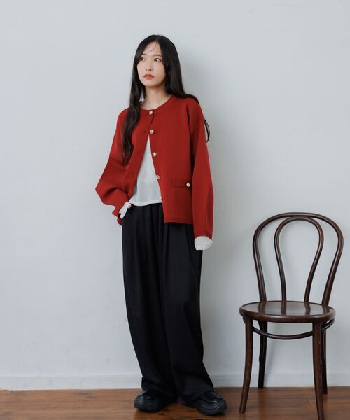 RETRO GIRL(レトロガール)の「金ボタンポリカーデ(カーディガン/ボレロ・レディース・レッド/ブラック/ナチュラル・FREE)」の22枚目の写真