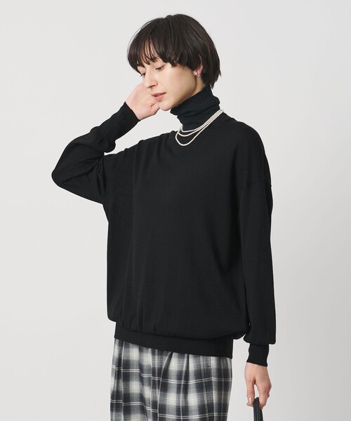 UNITED ARROWS（ユナイテッドアローズ）の「18G ウール タートルネック ニット ‐ウォッシャブル‐（ニット/セーター・レディース・オフホワイト/ブラック/ダークブラウン/ベージュ/ネイビー・FREE）」の12枚目の写真