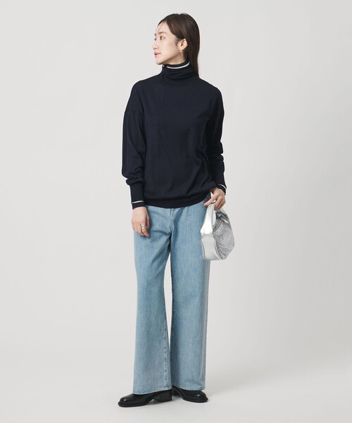 BEAUTY&YOUTH ユナイテッドアローズ　タートルネックニット ブラック セール】18G ウール タートルネック ニット ‐ウォッシャブル‐（ニット