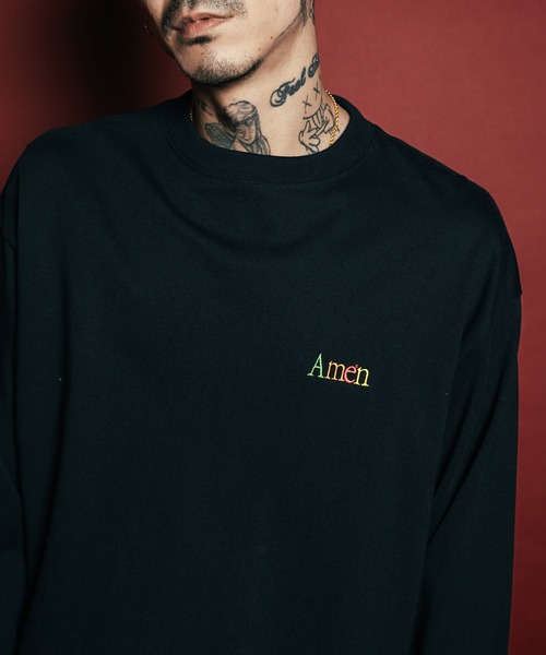 Subciety(サブサエティ)の「Amen L/S tee(Tシャツ/カットソー・メンズ・ブラック/スミクロ/ホワイト・SMALL/MEDIUM/LARGE/X-LARGE/XX-LARGE)」の1枚目の写真