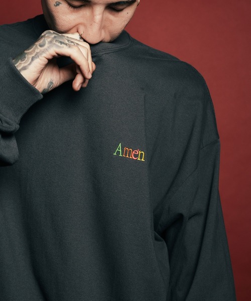 Subciety(サブサエティ)の「Amen L/S tee(Tシャツ/カットソー・メンズ・ブラック/スミクロ/ホワイト・SMALL/MEDIUM/LARGE/X-LARGE/XX-LARGE)」の4枚目の写真