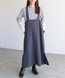 zena（ジェナ）の「サイドスリットジャンパースカート/デザインバージョン（ジャンパースカート）」