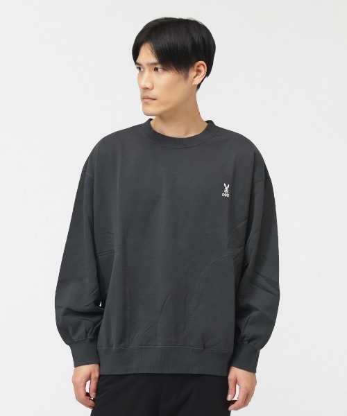 DOD（ディーオーディー）の「ディーオーディー DOD ウサロゴスウェット アウトドアカジュアル スウェットパーカー（パーカー・メンズ・ブルー/チャコールグレー・M/L/XL）」の2枚目の写真