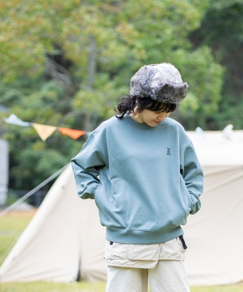 DOD（ディーオーディー）の「ディーオーディー DOD ウサロゴスウェット アウトドアカジュアル スウェットパーカー（パーカー・メンズ・ブルー/チャコールグレー・M/L/XL）」の7枚目の写真