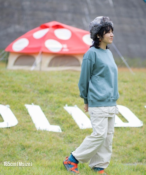 DOD（ディーオーディー）の「ディーオーディー DOD ウサロゴスウェット アウトドアカジュアル スウェットパーカー（パーカー・メンズ・ブルー/チャコールグレー・M/L/XL）」の8枚目の写真