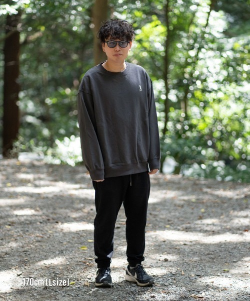 DOD（ディーオーディー）の「ディーオーディー DOD ウサロゴスウェット アウトドアカジュアル スウェットパーカー（パーカー・メンズ・ブルー/チャコールグレー・M/L/XL）」の5枚目の写真