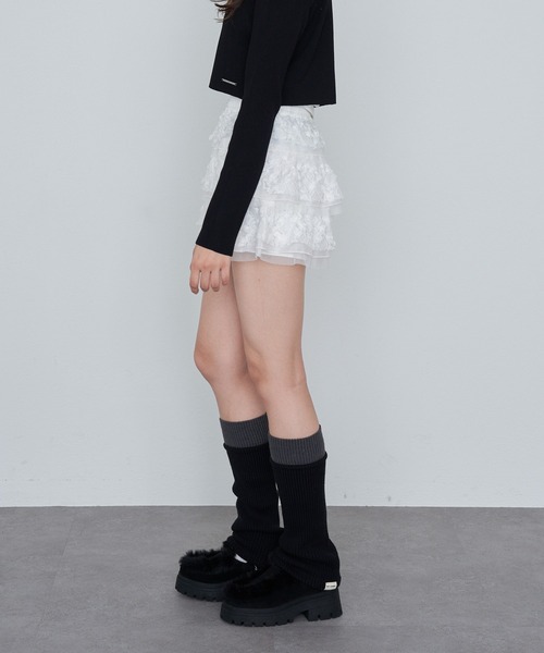 RAY CASSIN（レイカズン）の「配色レッグウォーマー（レッグウォーマー・レディース・アイボリー/ブラック系その他2/グレー系その他2・FREE）」の14枚目の写真