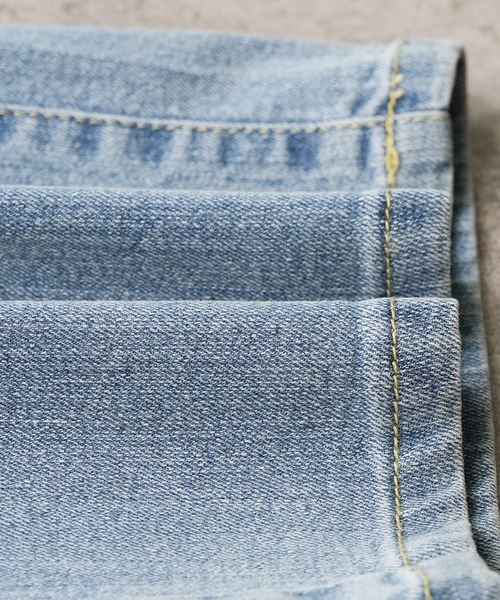 reca（レカ）の「飾り釦付き裏ゴムストレートデニムパンツ（デニムパンツ・レディース・グレー/ブルー/ネイビー/ライトブルー・M/L/LL）」の20枚目の写真