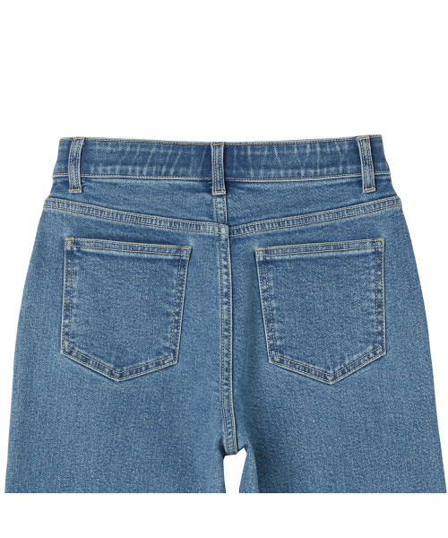 LAP(ラップ)の「ソフトバンドウォッシングセミワイドパンツ AR7DP163(デニムパンツ・レディース・ブラック/ダークブルー・MEDIUM/SMALL/LARGE)」の7枚目の写真
