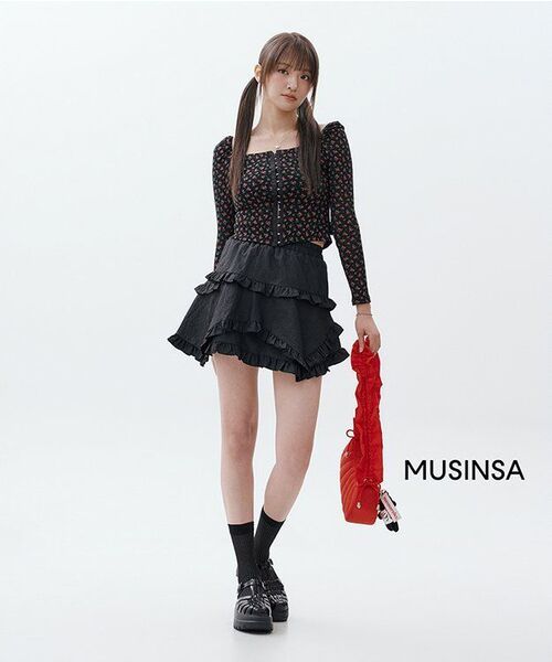 Midnight Move（ミッドナイトムーブ）の「frill skirt (black)（スカート・レディース・その他・FREE）」の6枚目の写真