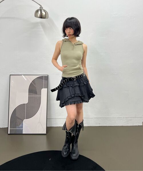 Midnight Move（ミッドナイトムーブ）の「frill skirt (black)（スカート・レディース・その他・FREE）」の8枚目の写真