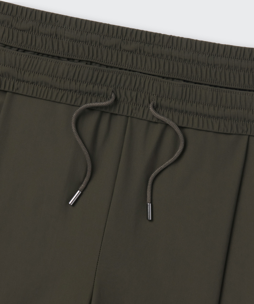 MUSINSA STANDARD（ムシンサスタンダード）の「クーリングワンタックバンディングバミューダパンツ[カーキ]（その他パンツ・メンズ・その他・34/32/30/26/28/40/38/42/36）」の3枚目の写真