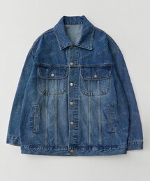 VTWO（ブイツー）の「Loose-fit Logo Washed Denim Jacket_Blue（デニムジャケット）」