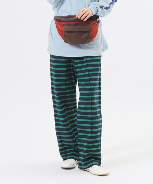 BEAMS BOY（ビームスボーイ）の「ジャージー イージー パンツ（その他パンツ・レディース・ホワイト×ブルー/ナチュラル/ネイビー・ONE SIZE）」の3枚目の写真