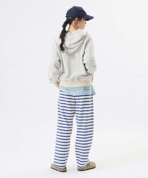 BEAMS BOY（ビームスボーイ）の「ジャージー イージー パンツ（その他パンツ・レディース・ホワイト×ブルー/ナチュラル/ネイビー・ONE SIZE）」の5枚目の写真