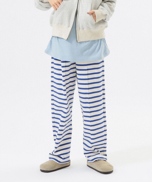 BEAMS BOY（ビームスボーイ）の「ジャージー イージー パンツ（その他パンツ・レディース・ホワイト×ブルー/ナチュラル/ネイビー・ONE SIZE）」の7枚目の写真