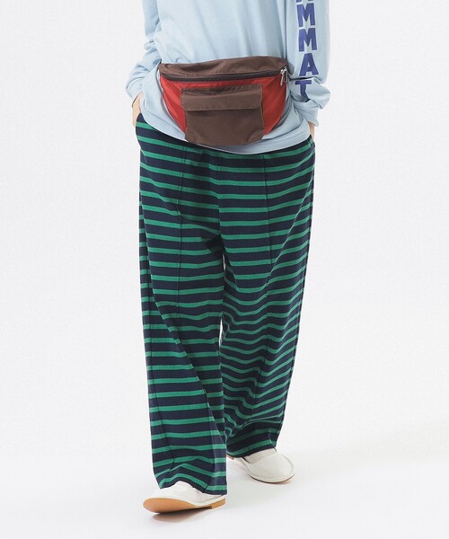 BEAMS BOY(ビームスボーイ)の「ジャージー イージー パンツ(その他パンツ・レディース・ホワイト×ブルー/ナチュラル/ネイビー・ONE SIZE)」の6枚目の写真