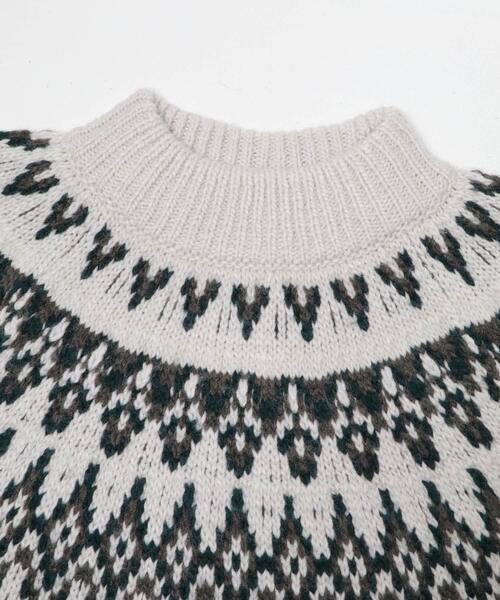URBAN RESEARCH DOORS（アーバンリサーチドアーズ）の「求心柄モックネックニット（ニット/セーター・メンズ・ホワイト系その他/ブラウン系その他/グレー系その他・MEDIUM/LARGE）」の7枚目の写真