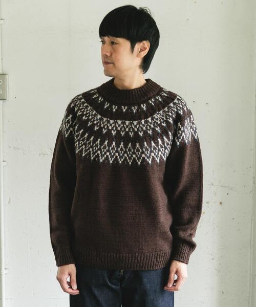 セール】求心柄モックネックニット（ニット/セーター）｜URBAN
