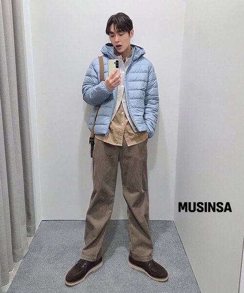 MUSINSA STANDARD（ムシンサスタンダード）の「[シティレジャー] フードパーカ ライトダウンジャケット [ムーンブルー]（ダウンジャケット/コート・メンズ・その他・MEDIUM/LARGE/X-LARGE/XX-LARGE/SMALL）」の21枚目の写真