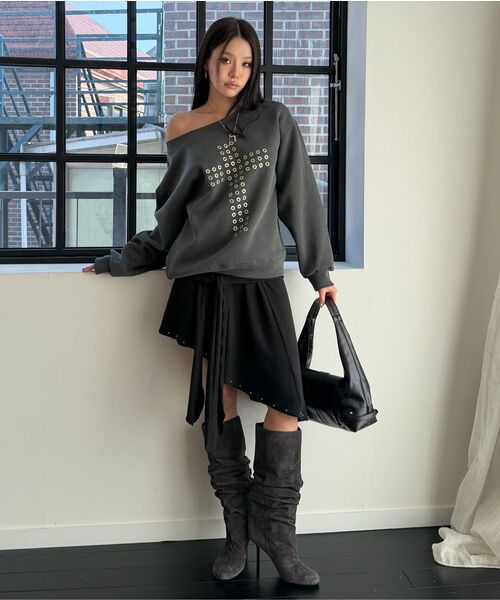 Midnight Move(ミッドナイトムーブ)の「st stud skirt (grey)(スカート・レディース・その他・FREE)」の10枚目の写真