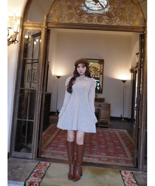 Puff Sleeve Knit Dress（ワンピース）｜MISTREASS（ミストレアス）の