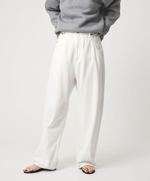 upperhights(アッパーハイツ)の「【別注】<upper hights for conte>デニムパンツUN ②(デニムパンツ・レディース・グレー系/ホワイト・S/M/XS)」の3枚目の写真