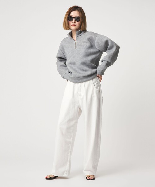 upperhights(アッパーハイツ)の「【別注】<upper hights for conte>デニムパンツUN ②(デニムパンツ・レディース・グレー系/ホワイト・S/M/XS)」の4枚目の写真