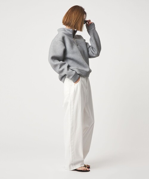 upperhights(アッパーハイツ)の「【別注】<upper hights for conte>デニムパンツUN ②(デニムパンツ・レディース・グレー系/ホワイト・S/M/XS)」の5枚目の写真