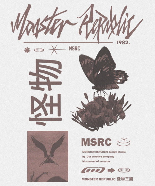 MONSTER REPUBLIC(モンスターリパブリック)の「フライクラシックブラウンTシャツホワイト(Tシャツ/カットソー・レディース・その他・LARGE/MEDIUM/SMALL/X-LARGE)」の3枚目の写真