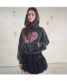 Vivacious(ビバシャス)の「Heart Amour Hoody SALT BLACK(パーカー)」