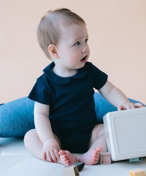 こども ビームス（コドモビームス）の「ベビー 襟付き ボディスーツ 2026SS（50～80cm）（ロンパース・キッズ・ネイビー/サックスブルー/ホワイト系その他5・70-80/60-70/50-60）」の2枚目の写真