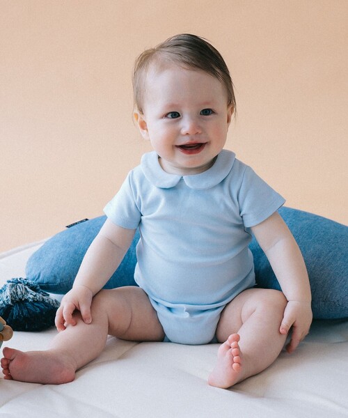 こども ビームス（コドモビームス）の「ベビー 襟付き ボディスーツ 2026SS（50～80cm）（ロンパース・キッズ・ネイビー/サックスブルー/ホワイト系その他5・70-80/60-70/50-60）」の3枚目の写真