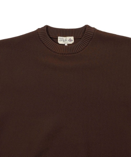 The DUFFER of ST.GEORGE（ザダファーオブセントジョージ）の「WASHABLE WAFFLE KNIT：自宅で洗える ウォッシャブル ワッフルニット（ニット/セーター・メンズ・アッシュグレー/グレー/ダークブラウン/ホワイト/ブラック・MEDIUM/LARGE/X-LARGE）」の7枚目の写真